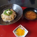 割烹 水天閣 - 平目の漬け丼