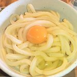 好日庵 - 釜玉うどん大盛り