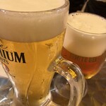 肉と麺せんべろPlus - プレモル、ホワイトベルグ