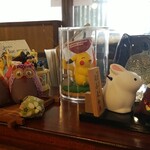 キッチン ブルー グローブ - レジ袋の置物、少し変わりましたね