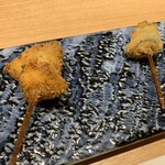 218281898 - 神戸ポークと玉ねぎ串、秋刀魚コンフィ串