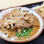 晴屋製麺所 - 肉カレーうどん（カレーうどん+追っかけ肉）