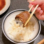 かがり火亭 - 巻いて食べてみる(۶•౪•)۶♪✨