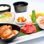 3 types of Yakiniku (Grilled meat) "B" lunch set