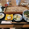 両子河原座 - 料理写真:鴨汁ねぎざる＋とり天むす 1,500円＋200円