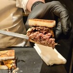 西麻布 焼肉 X - バーグサンド完成！