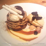 レストラン ミュー - 栗のタルト　ラムレーズン・アイスとシャンティー添え