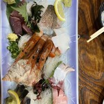 百花亭 - 刺身盛り合わせ