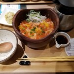 こめらく たっぷり野菜とお茶漬けと。 - 全体図。