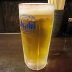 横浜 青葉餃子 - アサヒ　スーパードライ　中