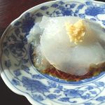 伊達 翁 - そばセットの小鉢（さしみこんにゃく）