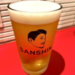 SANSHIN - 生ビール 600円