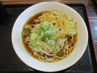 長命うどん千音寺店 - ころうどん 小盛 490円 ＋ 野菜天 130円 ＝ 620円 の ころ。