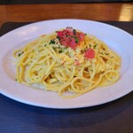 フォセッタ - ズワイガニ、サフランのクリームソース スパゲッティ