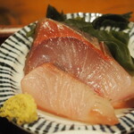 Wabi suke - 肉だしまき定食（ハマチ造り）