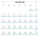 ザ・リッツ・カールトン大阪 - スタンダードの価格　ジュニアスイートは、+1万円程度。９月は、比較的お安い。