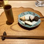 炎水 - 一口おでん 真蛸 海老真薯 鶉卵 鴨つくね