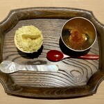 炎水 - 黒いちじく 和三盆ジュレがけ 和栗のアイスクリーム