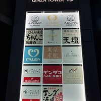 鮨 やまけん 銀座店 - ビルの入り口看板