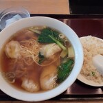 小林家 - ワンタン麺+半チャーハン