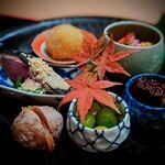 茜坂大沼 - 八寸もさりげなく手の込んだ物ばかりで、華美では無く美しい・・・♡