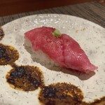 キャラバン - 前菜3種 佐賀牛炙り鮨