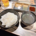 Yakiniku Agari - 日替わり御膳(ご飯・わかめスープ)