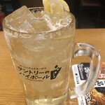 一軒め酒場 - なみなみなメガハイボール　氷は多め