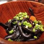 パーラーイワシ - イカソーメンのイカ墨和え