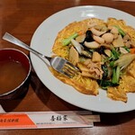 上海菜館 喜福家 - 麺を卵でとじてある