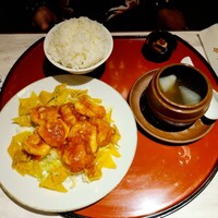 中華街 桂宮 - ランチの海老のチリソース(税込1280円) 中華街 桂宮 - ランチの海老のチリソース(税込1280円)