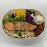 Komerakuno Komeben - 銀鮭照焼きと豚しゃぶごまポン弁当 ¥950