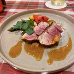 チャコールバル ジュ - 庄内豚ハム炭火グリル　マスタードソース