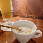 チャコールバル ジュ - お通しのスープ