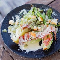 Grilled romaine salad