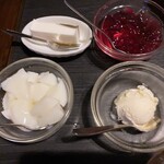 れんが亭 - チーズケーキ、ぶどうゼリー、バニラアイス、杏仁豆腐