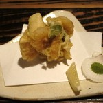 酒盃 - 小海老とユリ根の天麩羅