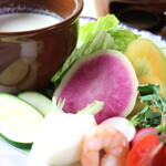 Bagna Cauda with 7 kinds of vegetables