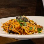 Osteria Orto - 子羊のラグーと秋茄子のスパゲッティ