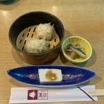 海中魚処 萬坊 - 小鉢、いか入り魚豆腐、いかしゅうまい