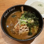 Hirihiri OH!Do-Ri - 骨チキチキンカレー＋バラのり(辛さ2、ライス普通)