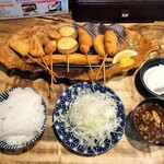 とんかつ 串揚げ 優膳 - 限定10食 串揚げランチ