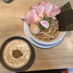 Tori Soba Sosoru - 南陽通店限定 あごだし鶏白湯つけ麺 全部のせ　1100円