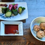 大甚 - 胡瓜の浅漬と柴漬、衣かつぎ