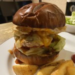 ハンバーガー生活のすすめ - ダブルチーズバーガー　タマゴトッピング