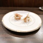 シェ ピエロ - 春子鯛、大根のラビオリ、ウドのピクルス＠1,600円（税込）