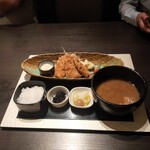 Warabe Saigyo Dou - アジフライとアラ汁定食