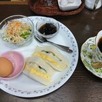 喫茶 セントポーリア - 料理写真:モーニングセット サンドイッチ ブレンドコーヒー