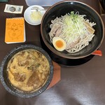 Menya Taketsugu - 石焼き辛味噌白髪ネギつけ麺[激辛]