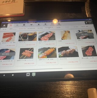 h Ganso Nanashu No Gyuukushi Ga Aru Mise Yakitori Izakaya Hanabusa - 注文はタブレットのタッチパネルで♪